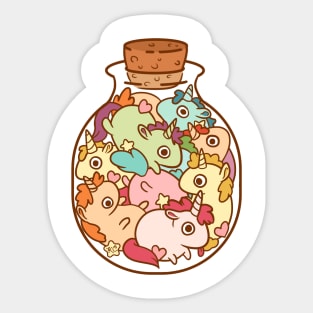 Bottle of Unicorns Sticker